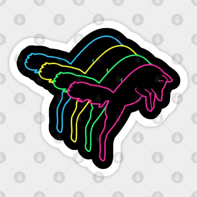 Fox 80s Neon Sticker by Nerd_art